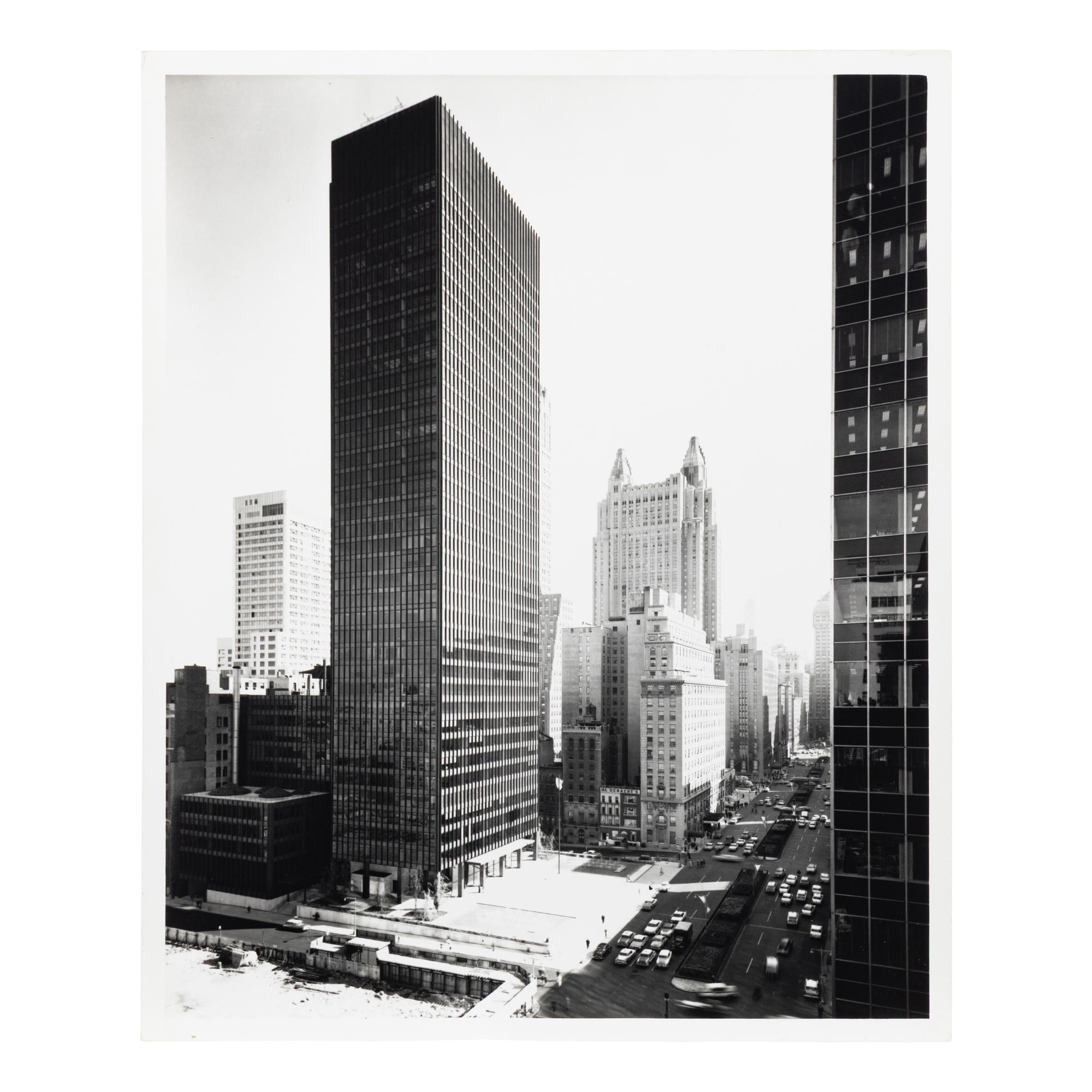 Ezra Stoller (American, 1915-2004) — A group of four early photographs of Ludwig Mies van der Rohe's Seagram Building, New York, ca. 1958