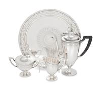 A Tiffany and Co. Silver Four-Piece Coffee Service