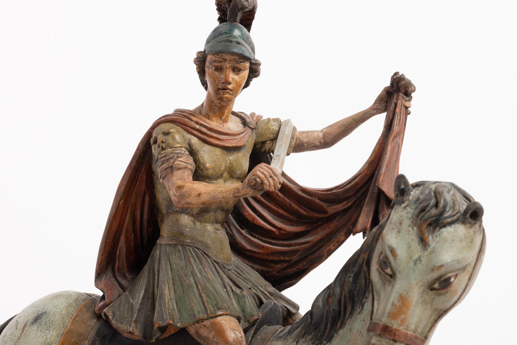 Two Continental Carved and Painted Wood Figures