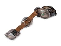Navajo Silver and Turquoise Concha Belt