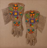 Plateau Beaded Hide Gauntlets