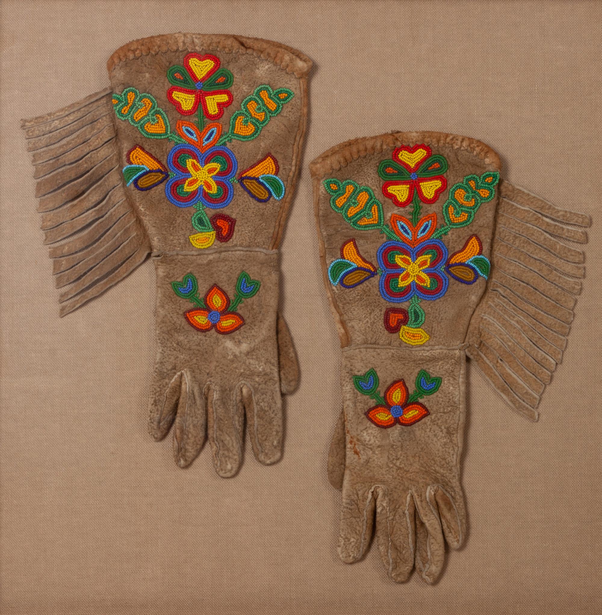 Plateau Beaded Hide Gauntlets