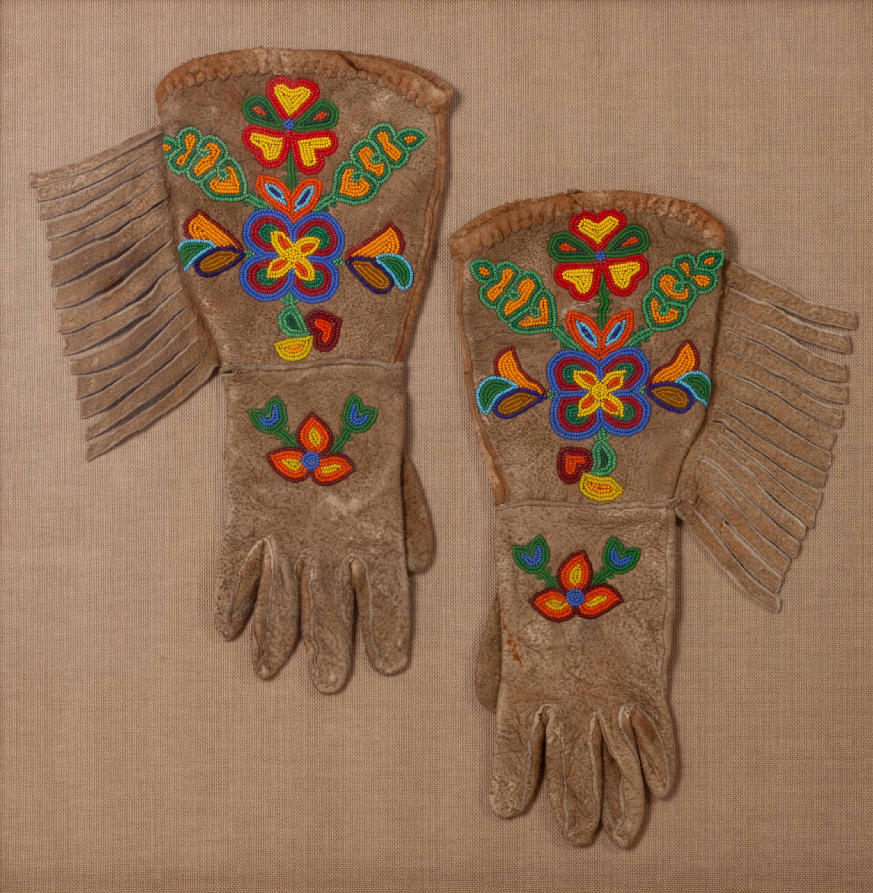 Plateau Beaded Hide Gauntlets