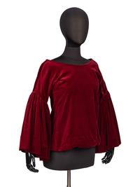 Adolfo, Burgundy Velvet Top, 1969