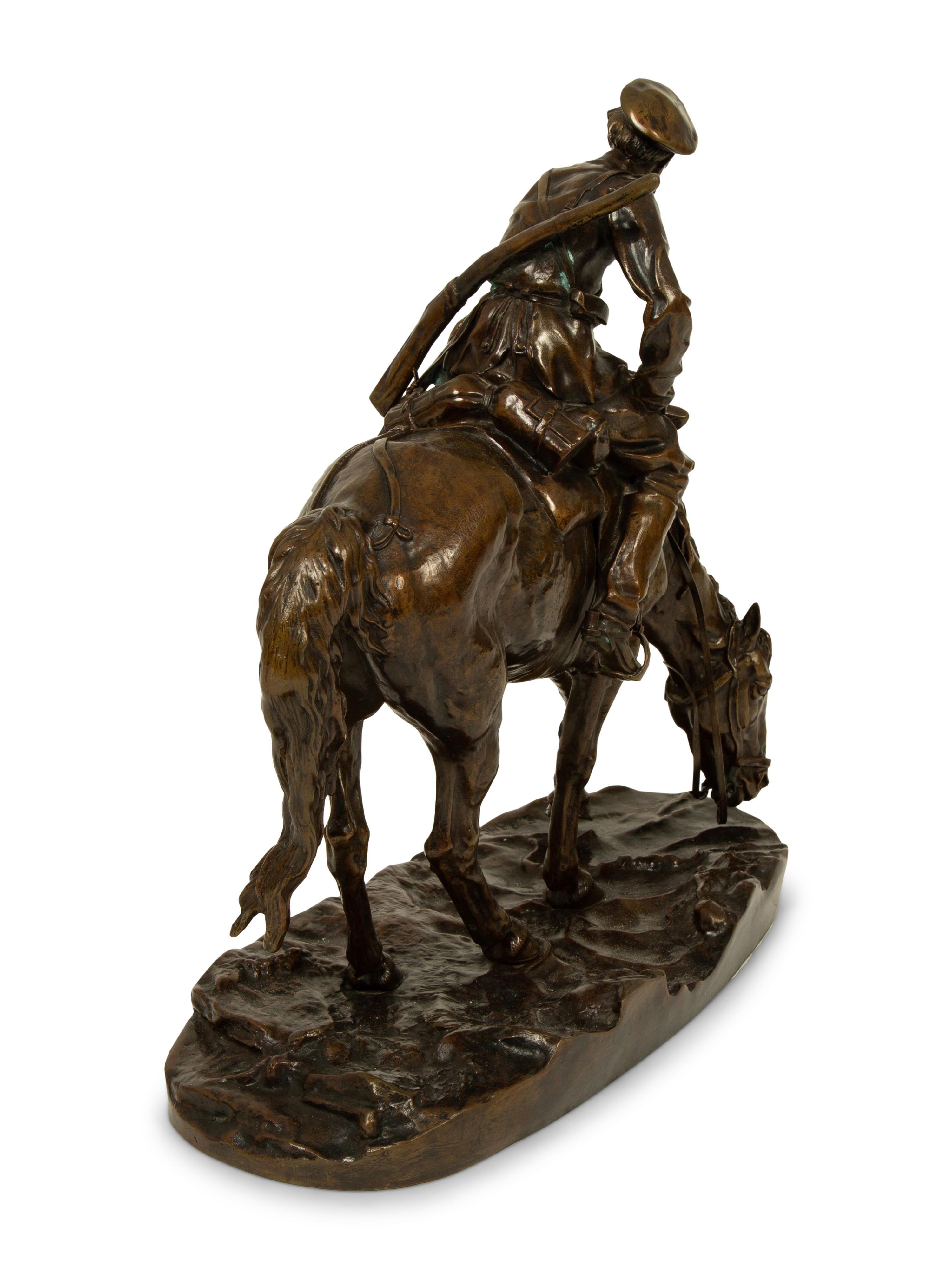 A Cossack on a Drinking Horse, Later Cast After the Model