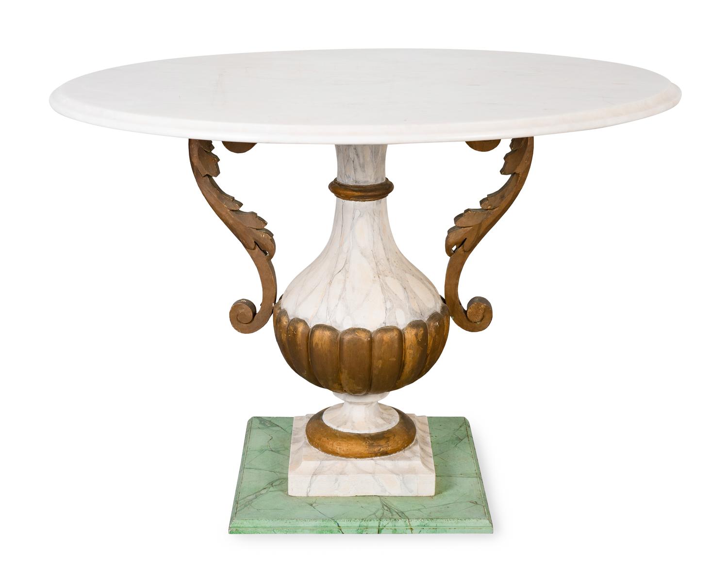 An Italian Empire Style Painted Center Table — 20TH CENTURY