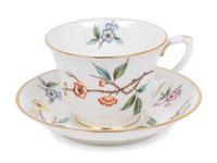 A Set of Eleven Royal Worcester Porcelain Teacups and Saucers