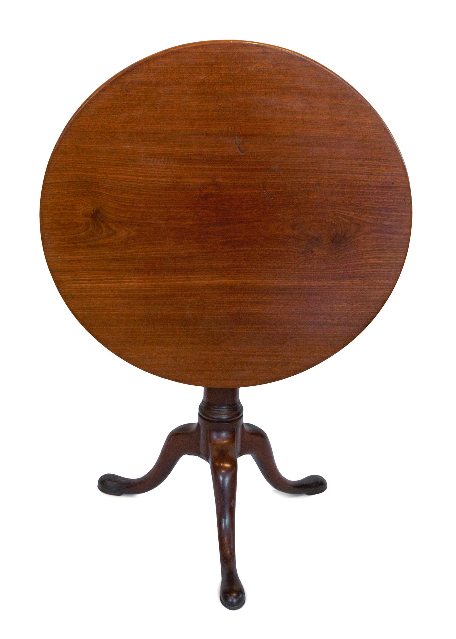 A George III Style Mahogany Tilt-Top Tea Table