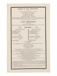 [LINCOLN'S FUNERAL]. Order of the Procession . [Washington D.C., 19 April 1865].