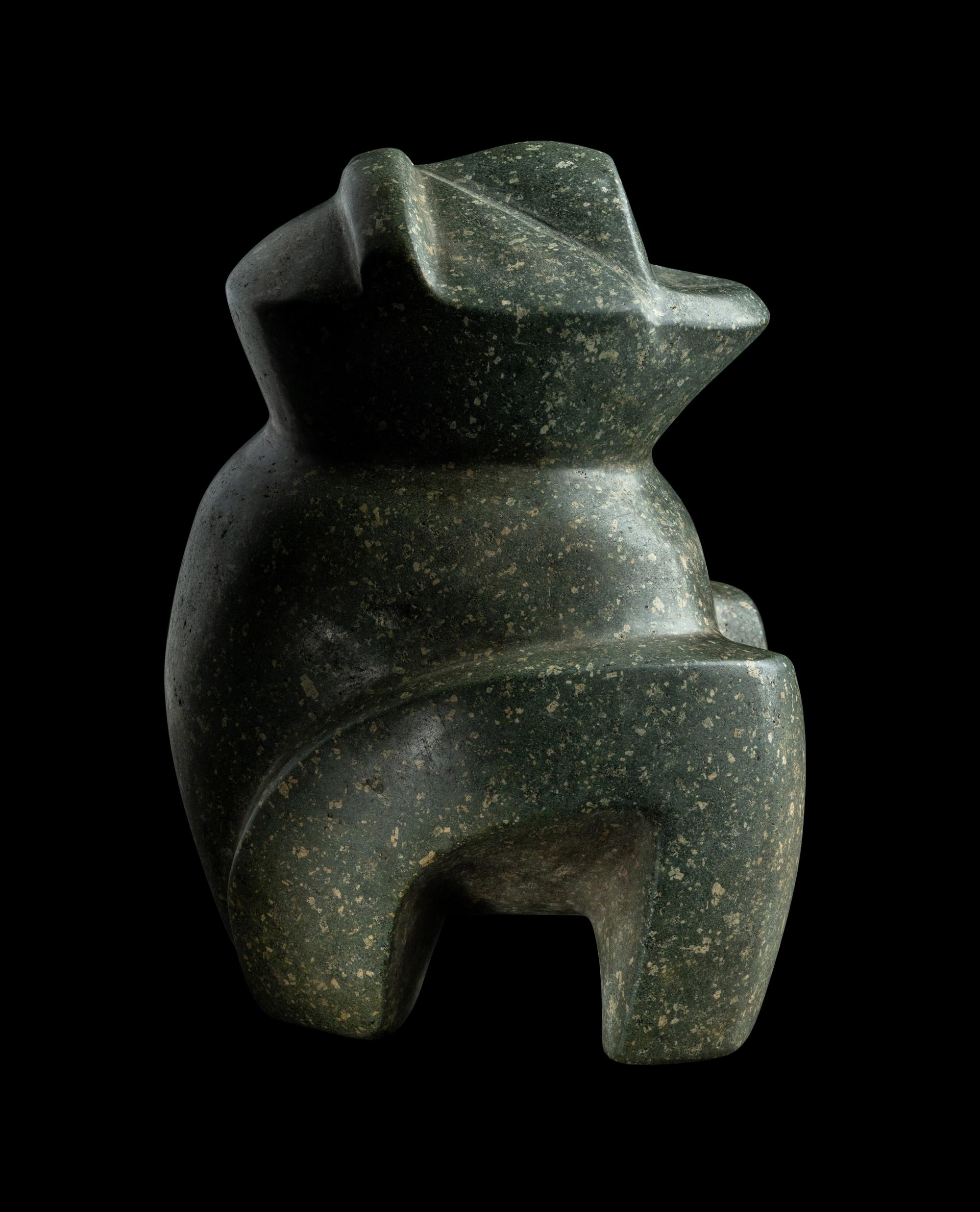 A Mezcala Metadiorite Seated Stargazer