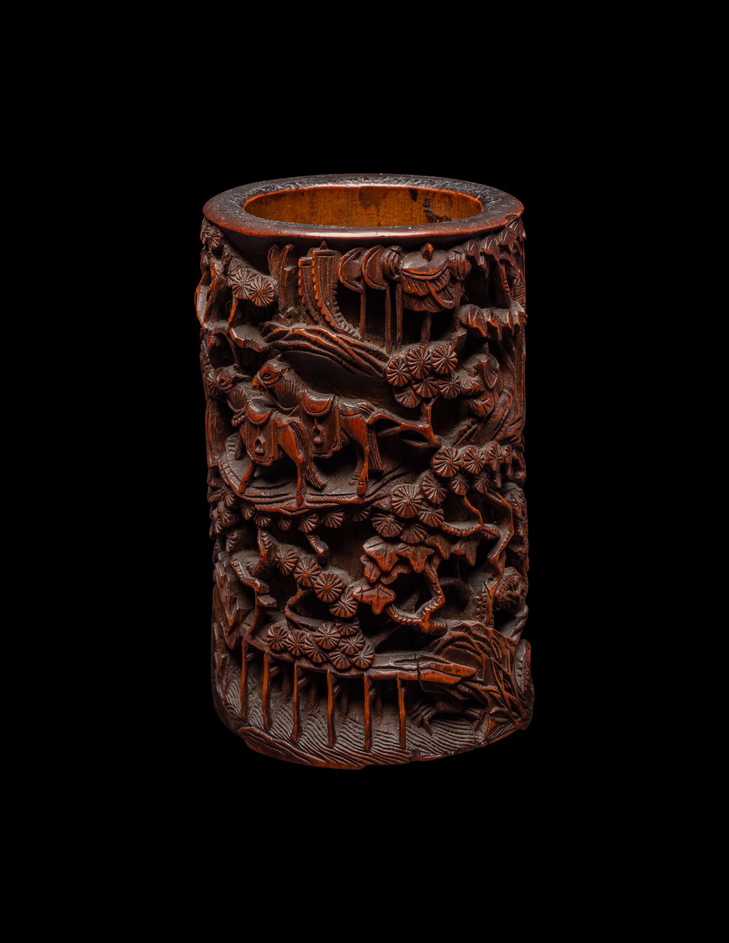 Three Chinese and Japanese Brushpots, Bitong