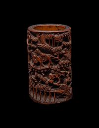 Three Chinese and Japanese Brushpots, Bitong