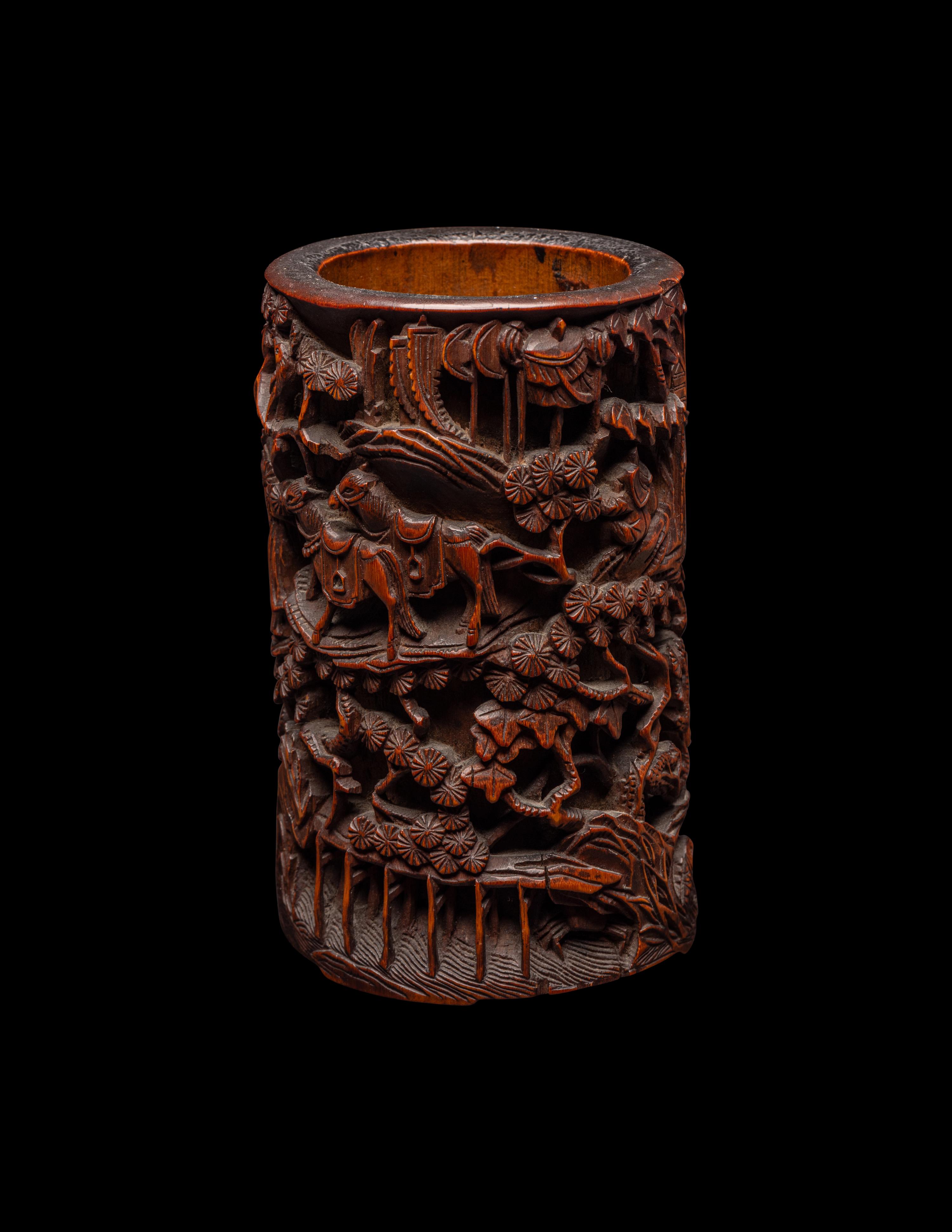Three Chinese and Japanese Brushpots, Bitong