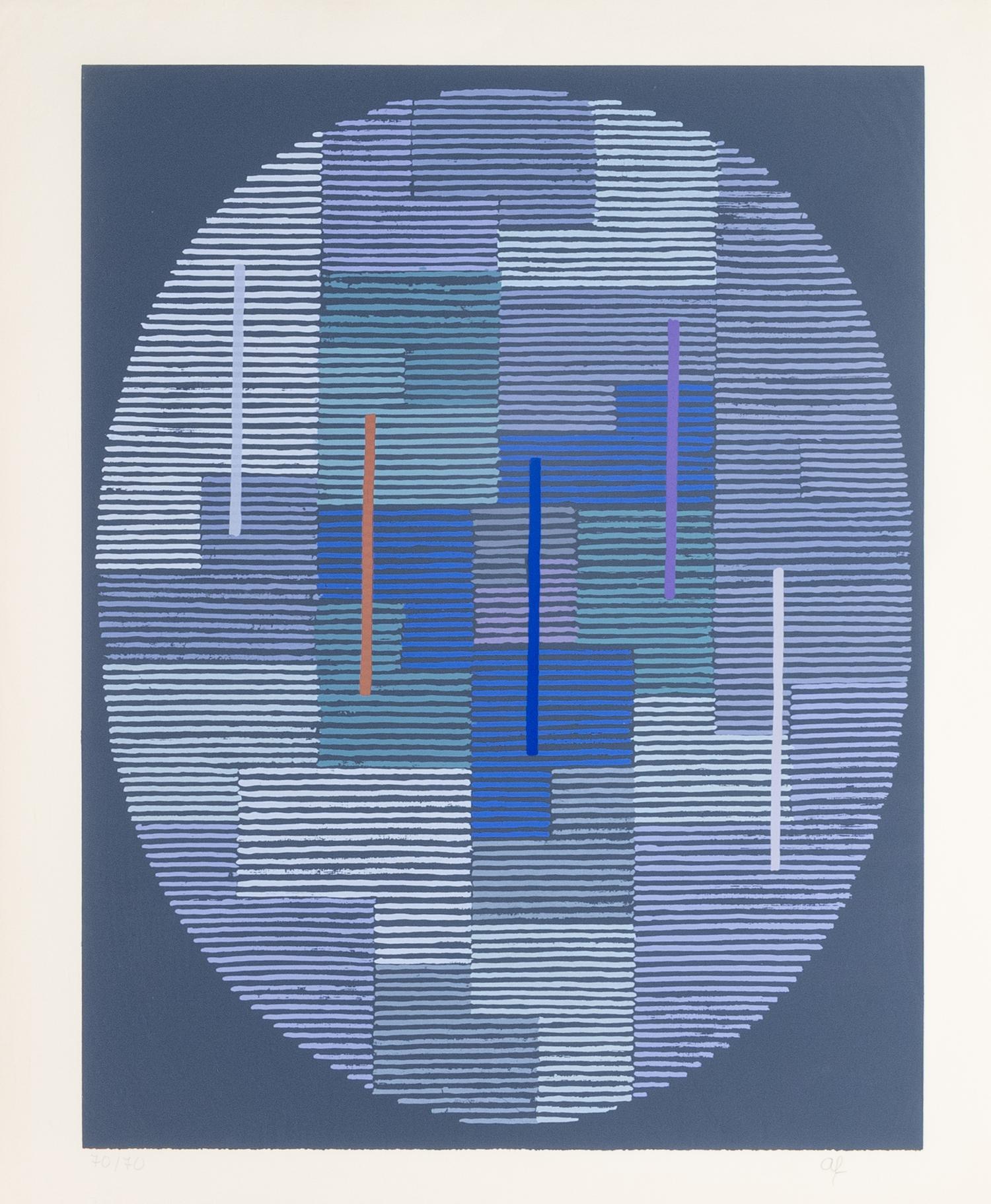 Untitled (Hellblaues Oval) and Untitled (Grüner Oktant) )(a pair of prints), 1966