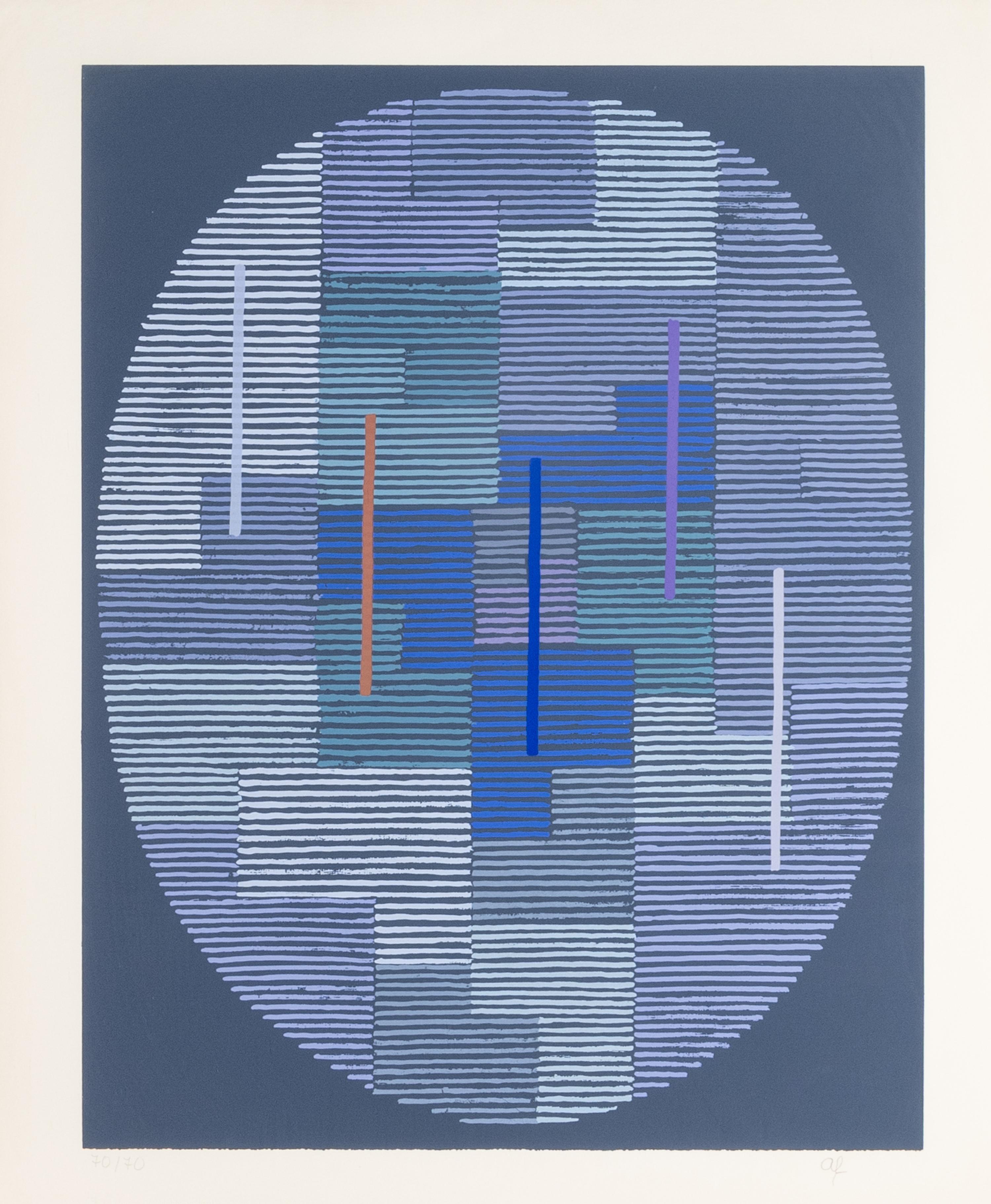 Untitled (Hellblaues Oval) and Untitled (Grüner Oktant) )(a pair of prints), 1966