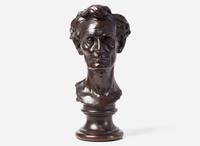Leonard Wells Volk (1828-1895), Bronze bust of Abraham Lincoln (1809-1865), cast by Roman Bronze Works, New York, NY, early 20th century