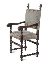 An Italian Baroque Style Walnut Armchair
