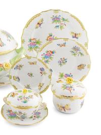 A Herend Queen Victoria Porcelain Dinner Service