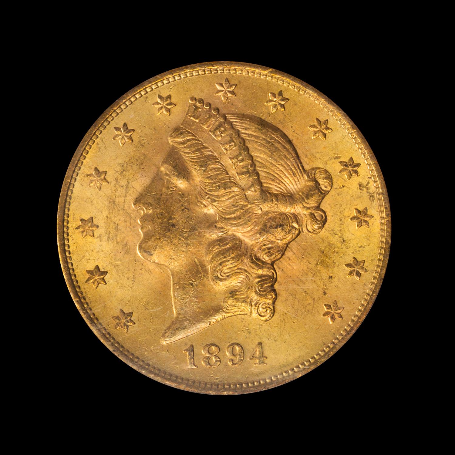 A United States 1894-S Liberty Head $20 Gold Coin