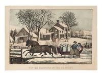 [HUNTING & SPORTING SCENES] -- CURRIER and IVES, publishers Deer Shooting. In the Northern Woods, n.d. (G.1672). -- And another copy. -- Partridge Shooting, No. 174, 1855. (G.5113). -- Partridge Shooting, 1870.(G. 5115). -- Wild Duck Shooting. On the Wing, 1870. (G.7213). -- The Rubber. "Put to His Trumps," n.d. (G.5687).