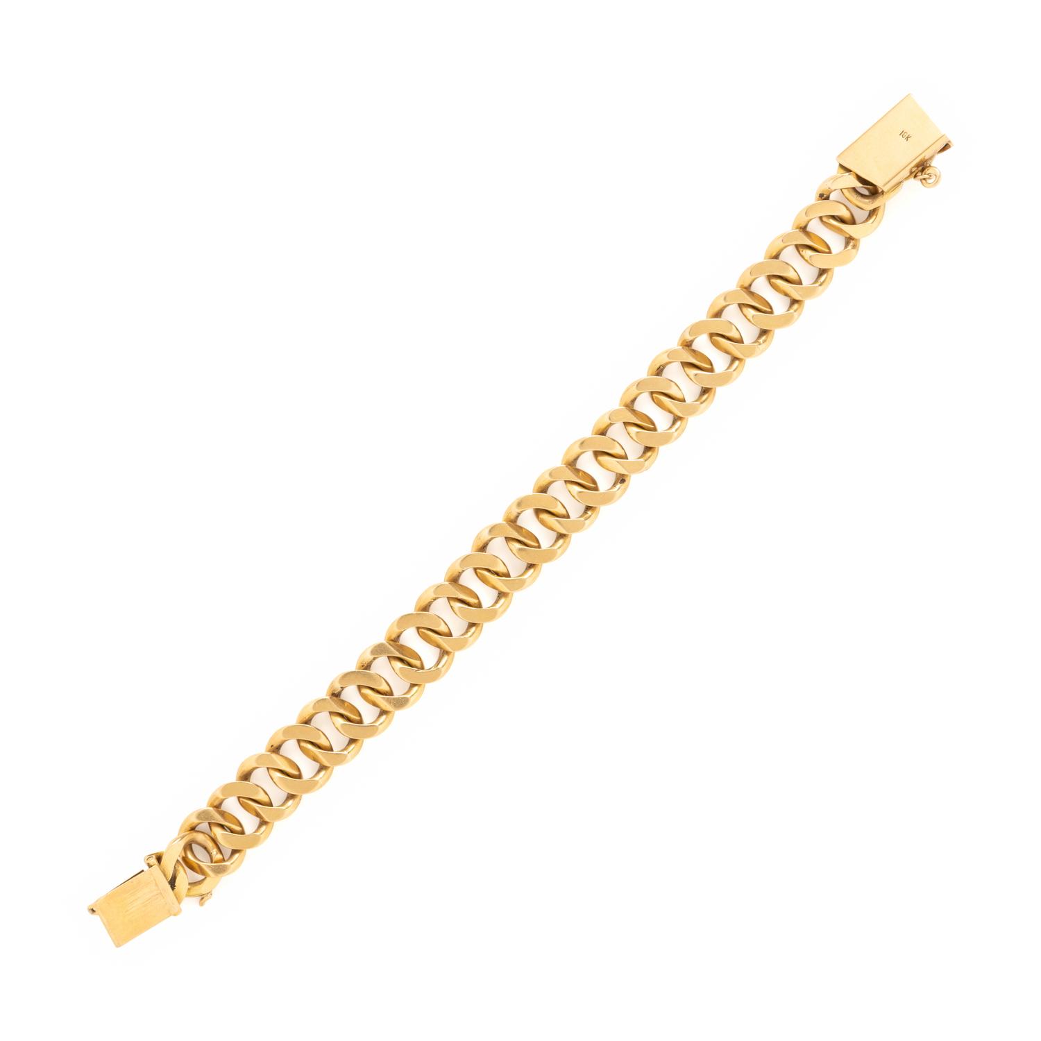 Yellow Gold Curb Link Bracelet