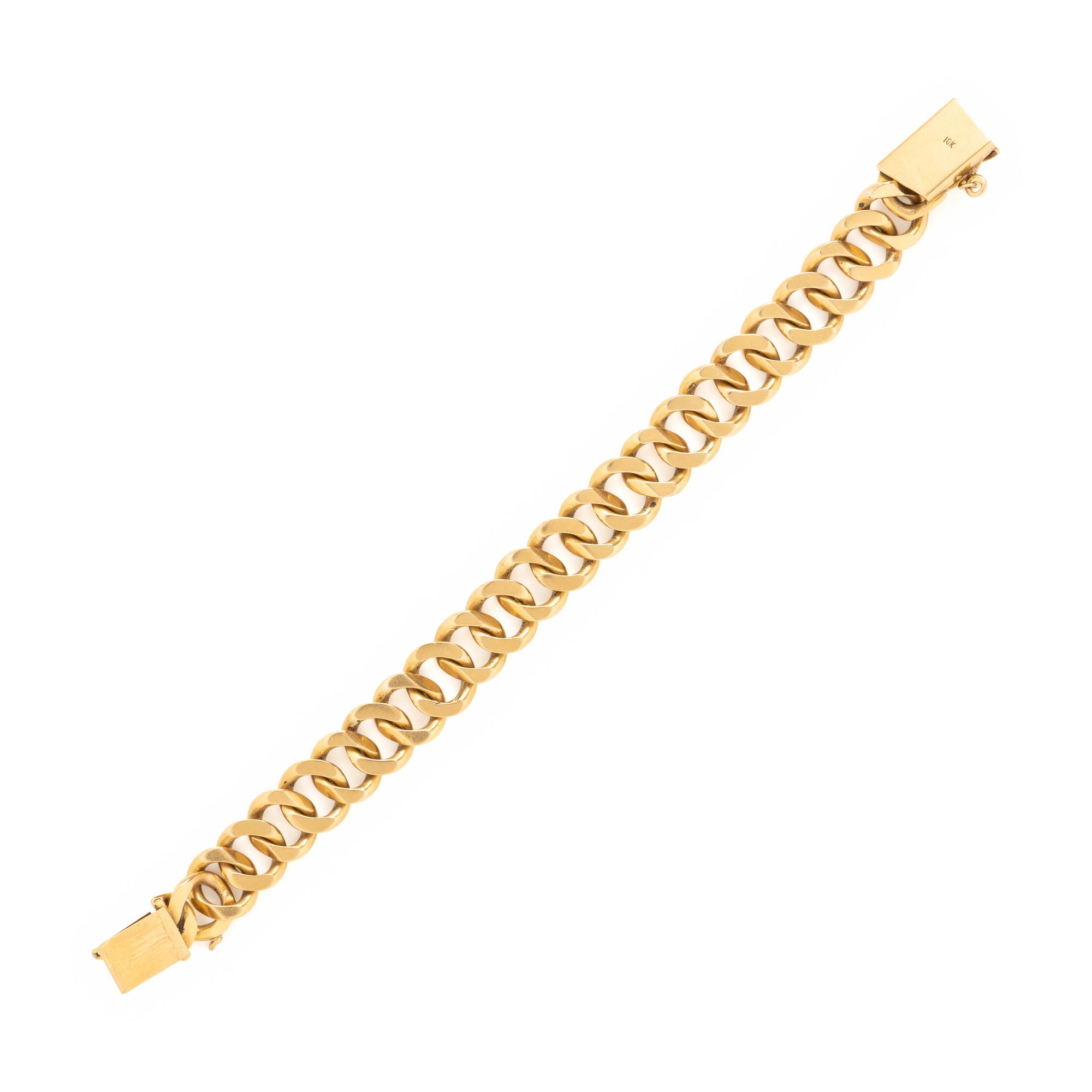 Yellow Gold Curb Link Bracelet