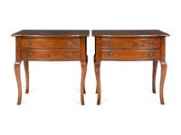 A Pair of Georgian Style Two-Drawer Side Tables