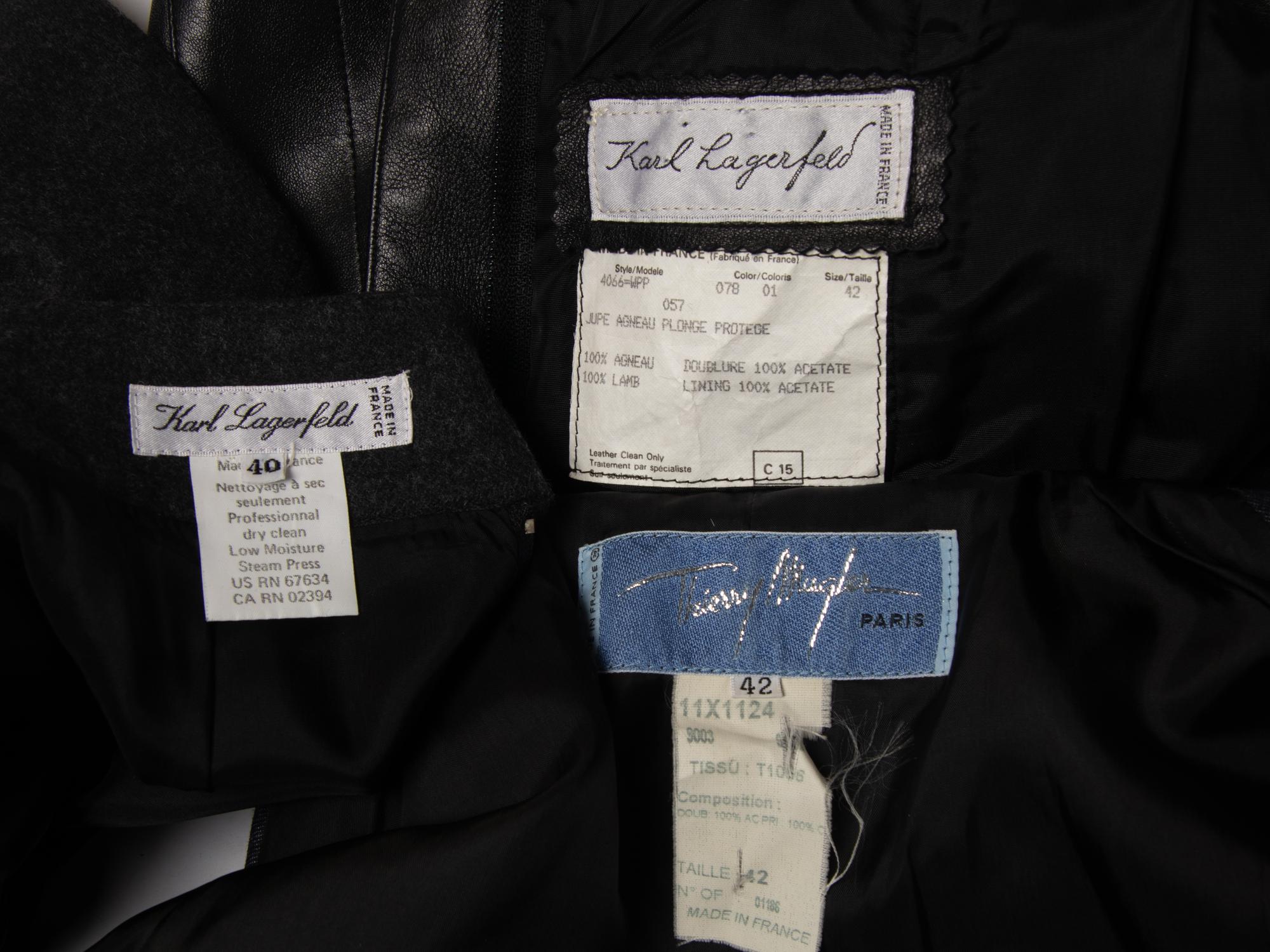 Mugler Jacket & Two Karl Lagerfeld Skirts
