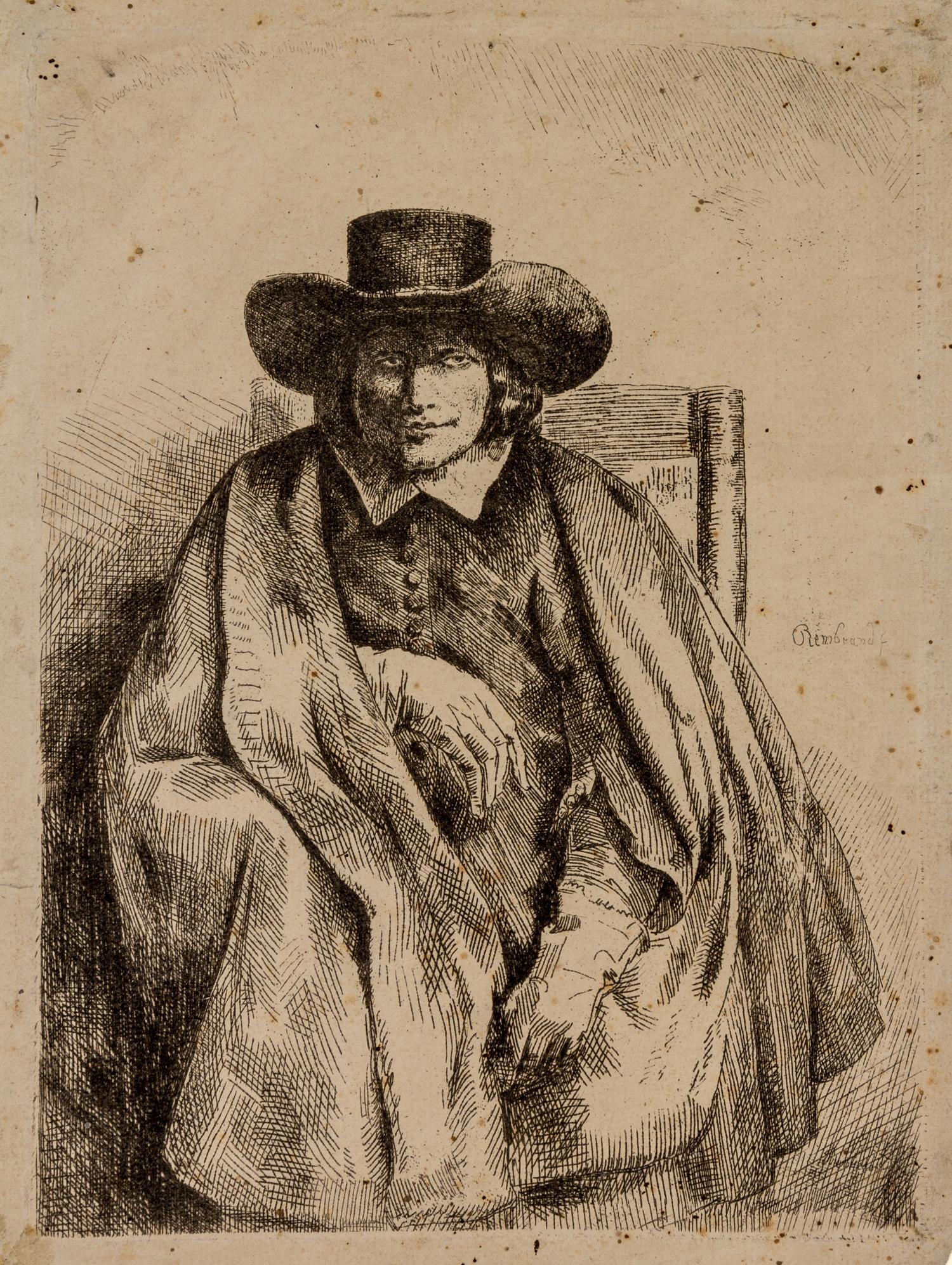 After Rembrandt van Rijn, (Dutch, 1606–1669), Self Portrait in a Cap, Laughing; Joseph and Potiphar's Wife; Clement de Jonghe, Printsel