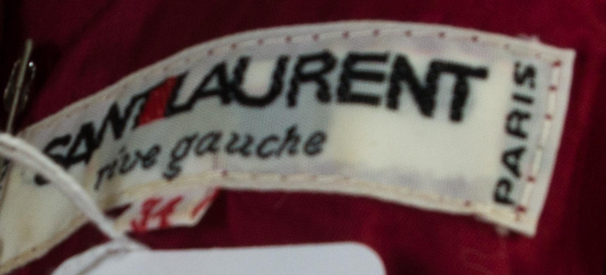 An Yves Saint Laurent Red Velvet Dress, Size 34.