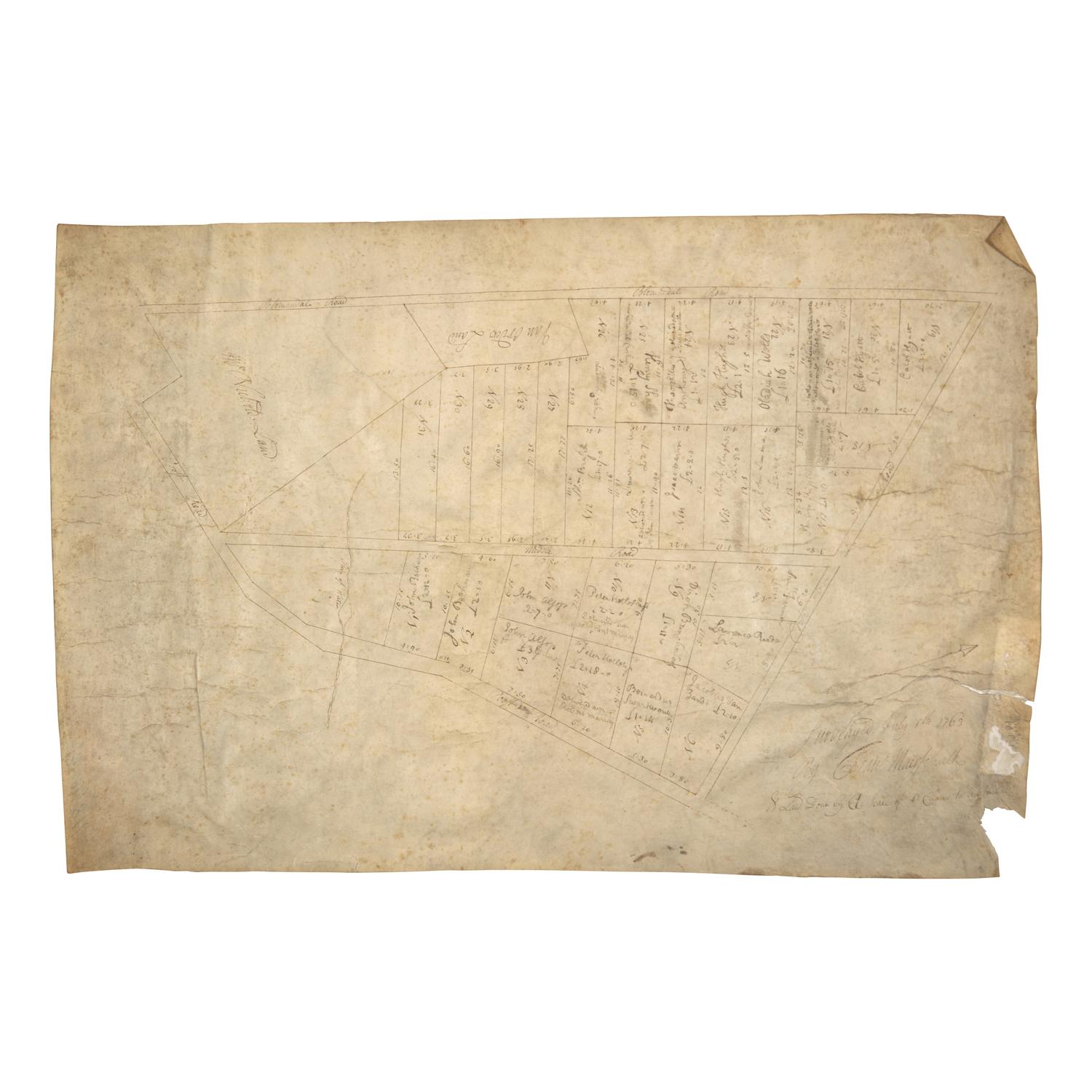 [Maps & Atlases] [New York] Maerschalk, Francis. Early Manuscript Map of the Bloomingdale Road