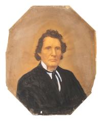 Enslavement & Abolition [STEVENS, Thaddeus (1792-1868)]. Ivorytype of abolitionist and congressman Thaddeus Stevens. Ca 1867.