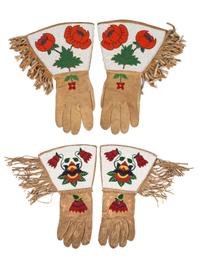 Plateau Beaded Hide Gauntlets