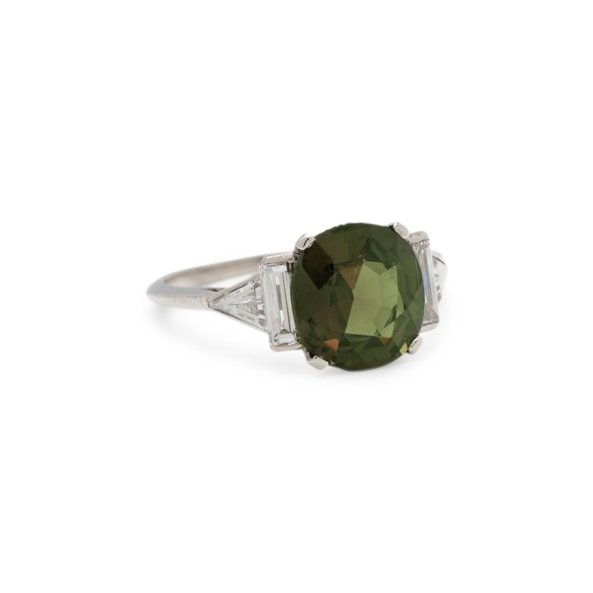 ALEXANDRITE AND DIAMOND RING
