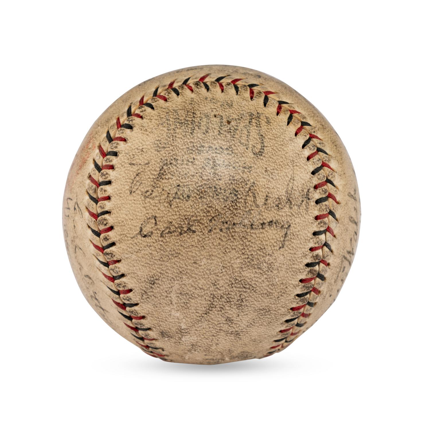 A 1929 Los Angeles Angels Team Signed Autograph Baseball