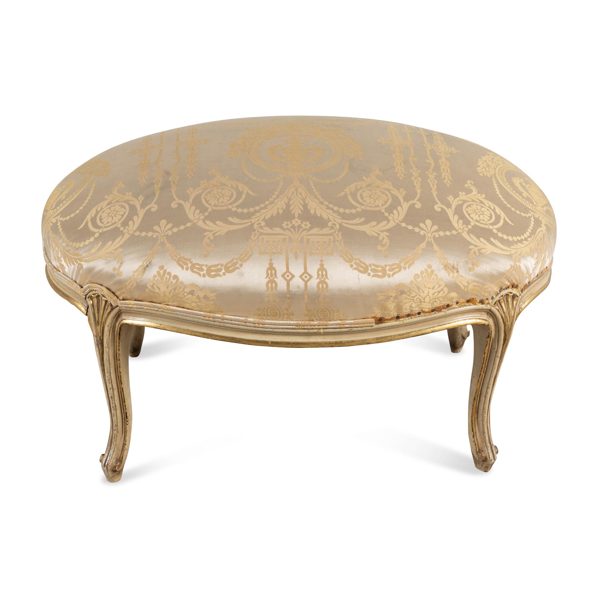 A Louis XV Style Painted Foot Stool
