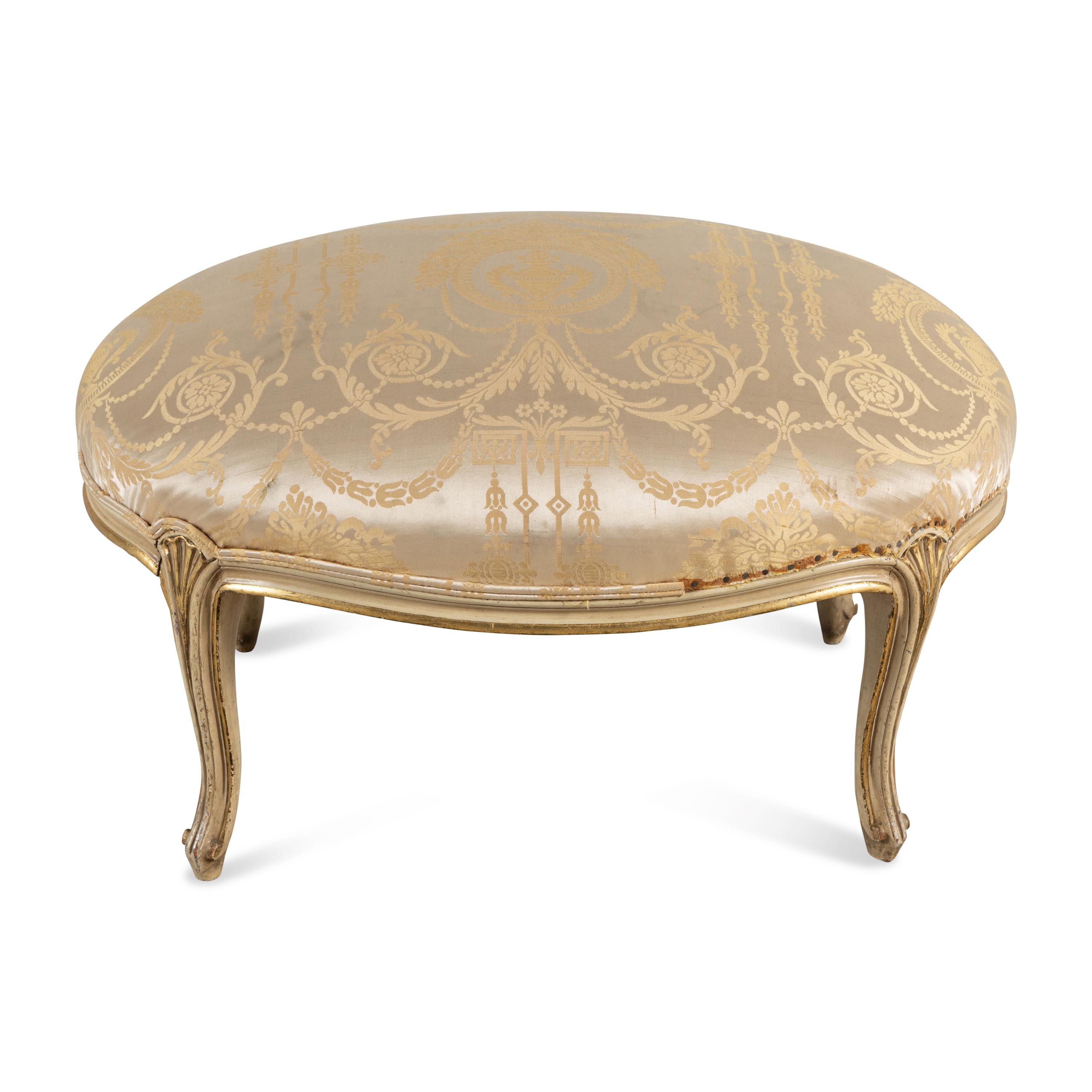 A Louis XV Style Painted Foot Stool