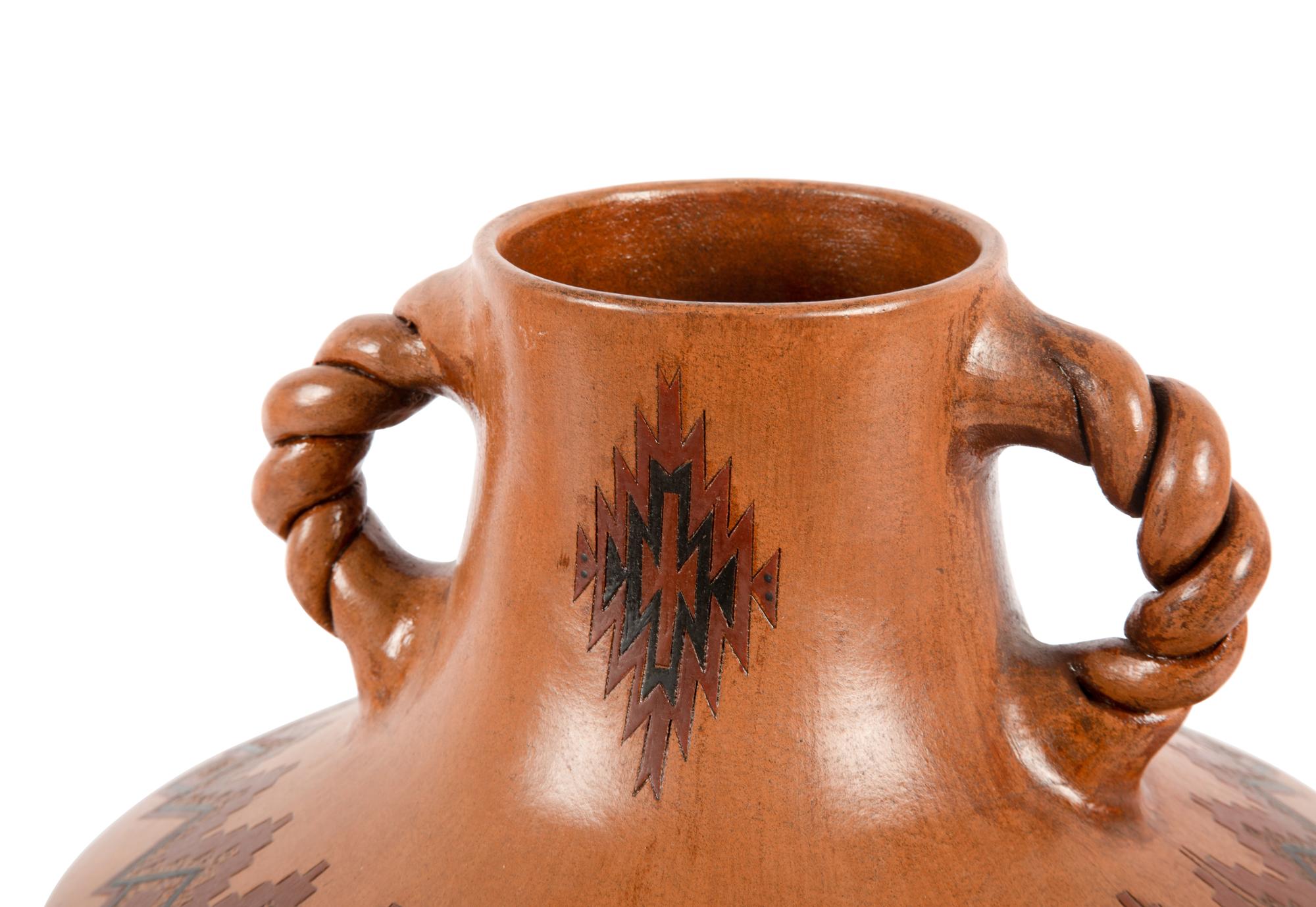 Acoma and Navajo Pottery Vases