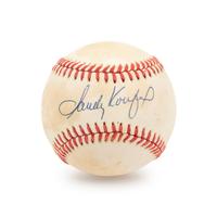 A Sandy Koufax Single Signed Autograph Baseball (Beckett Authentication Services Letter)
