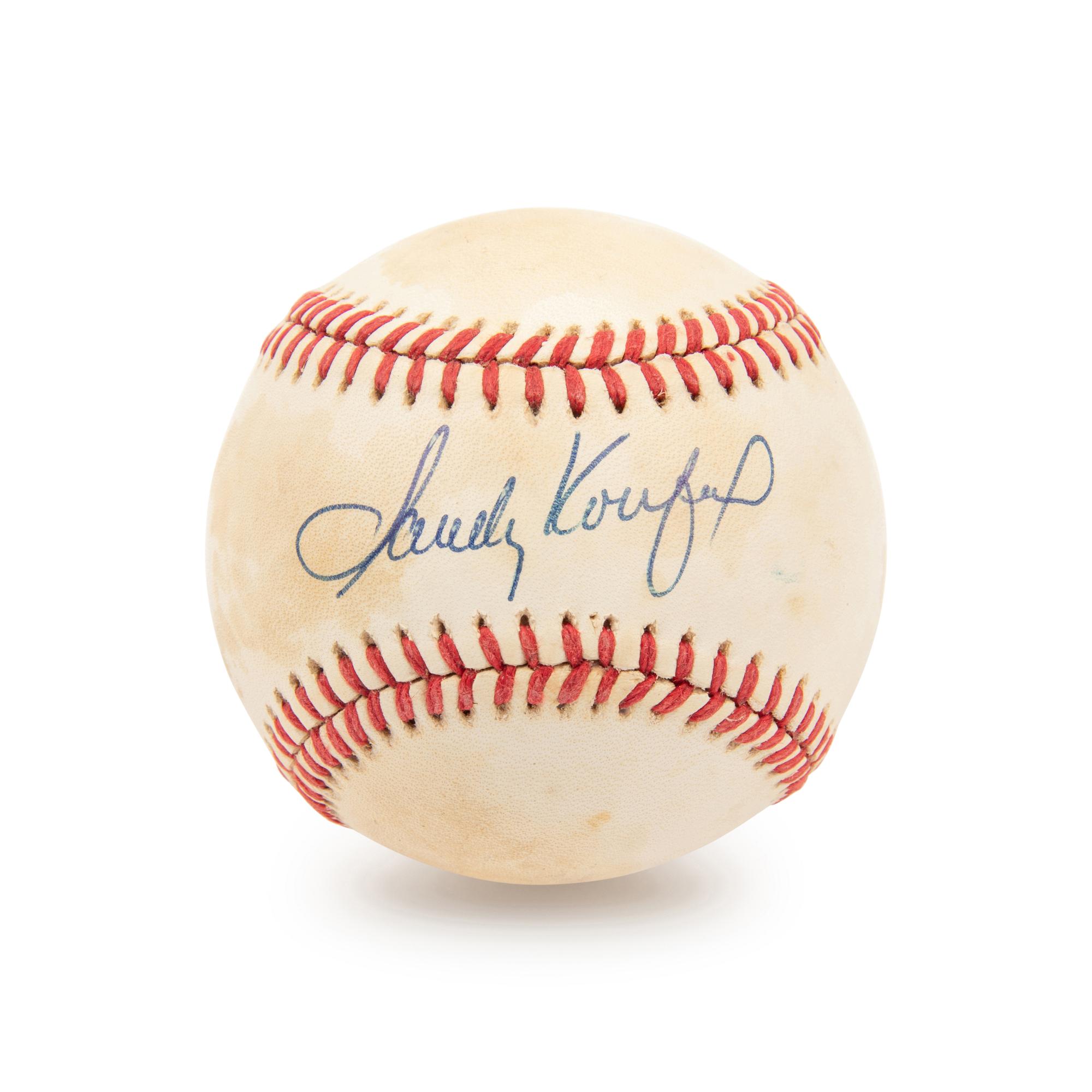 A Sandy Koufax Single Signed Autograph Baseball (Beckett Authentication Services Letter)