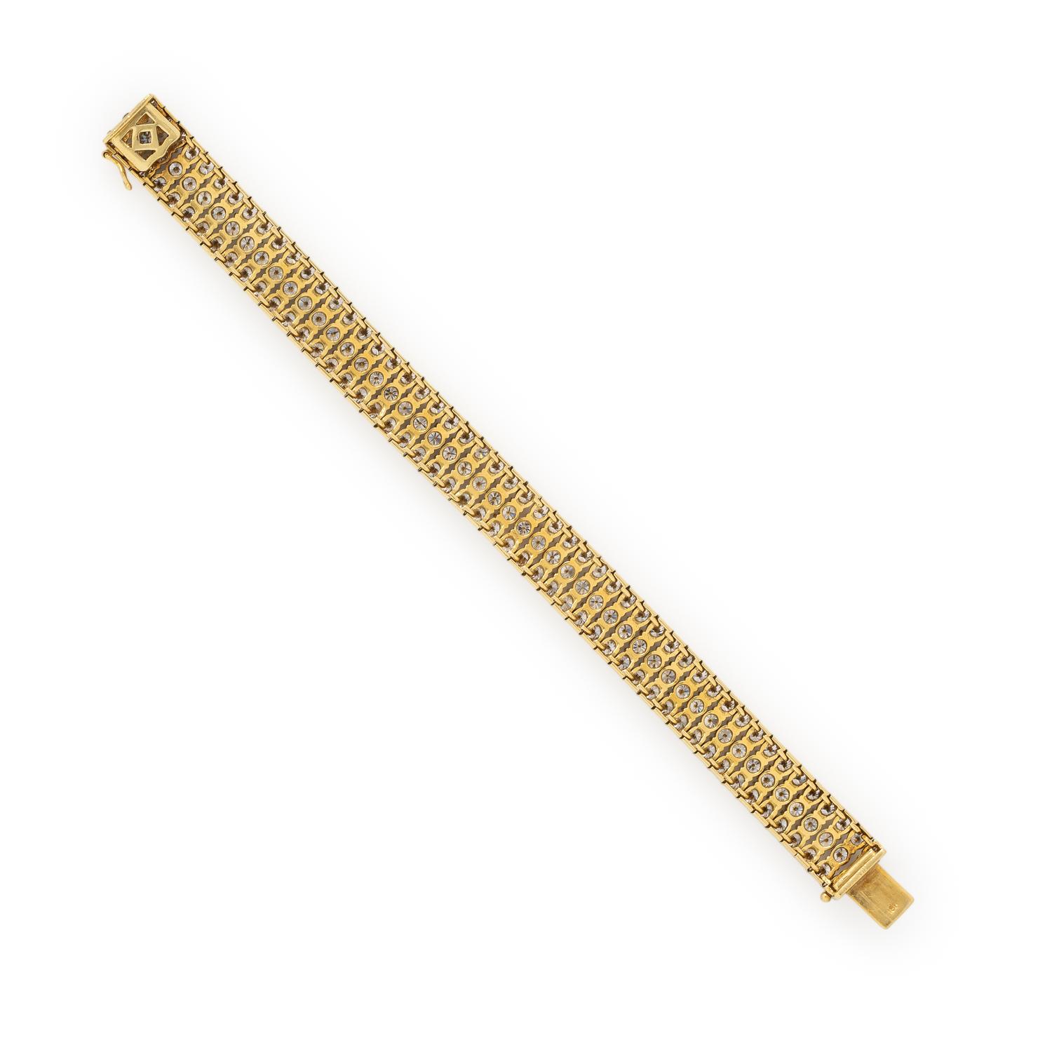 TIFFANY & CO., DIAMOND AND YELLOW GOLD BRACELET