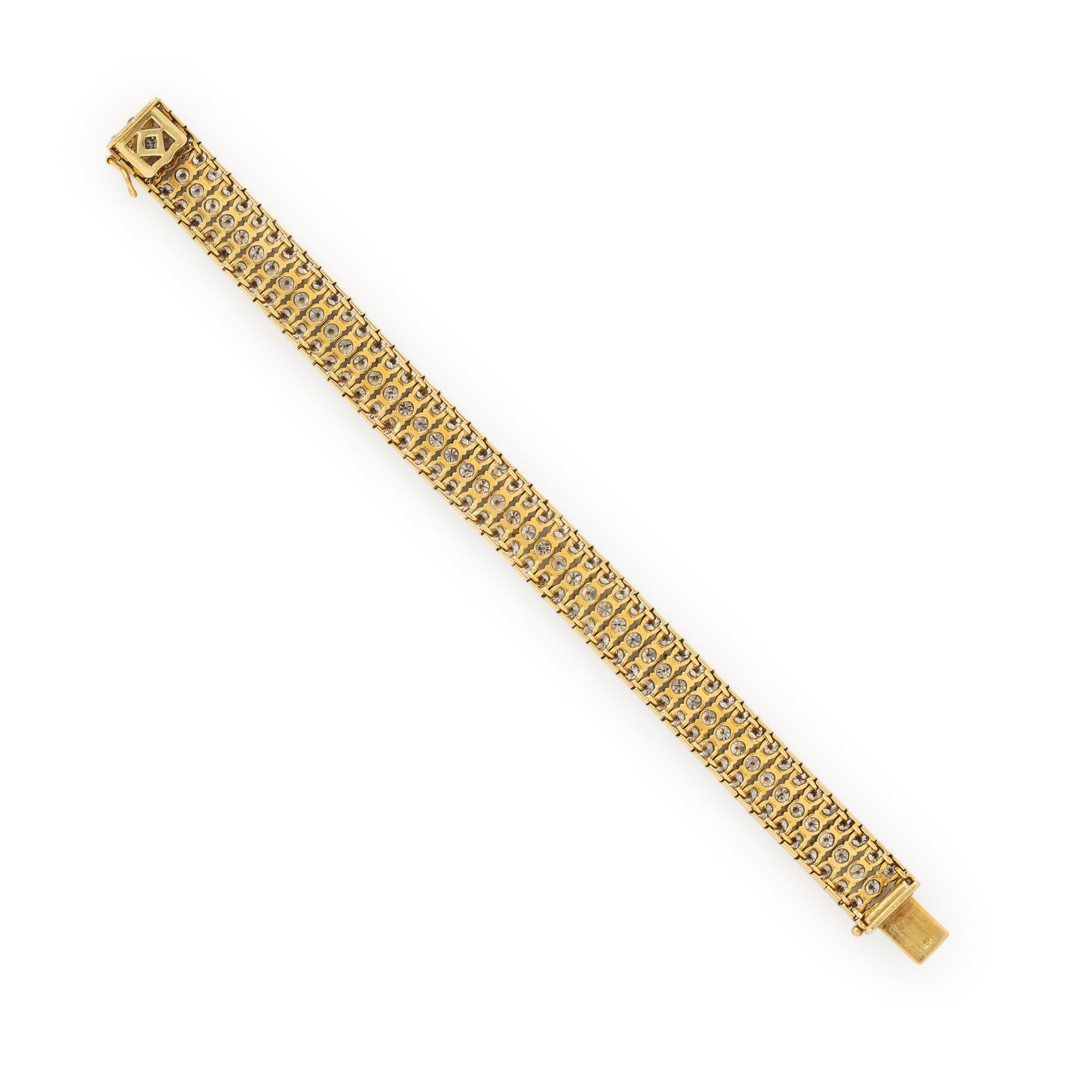 TIFFANY & CO., DIAMOND AND YELLOW GOLD BRACELET