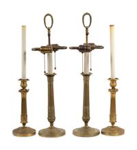 Four Empire Style Candlesticks