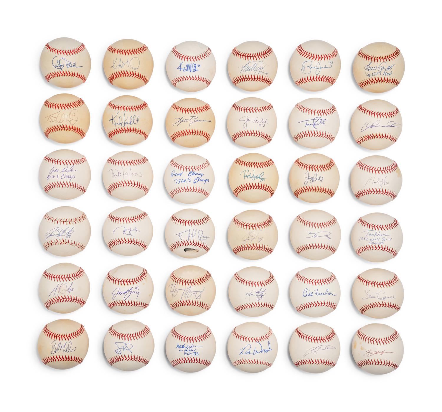 Bases Loaded Signed Autograph Baseball Group No. 70
