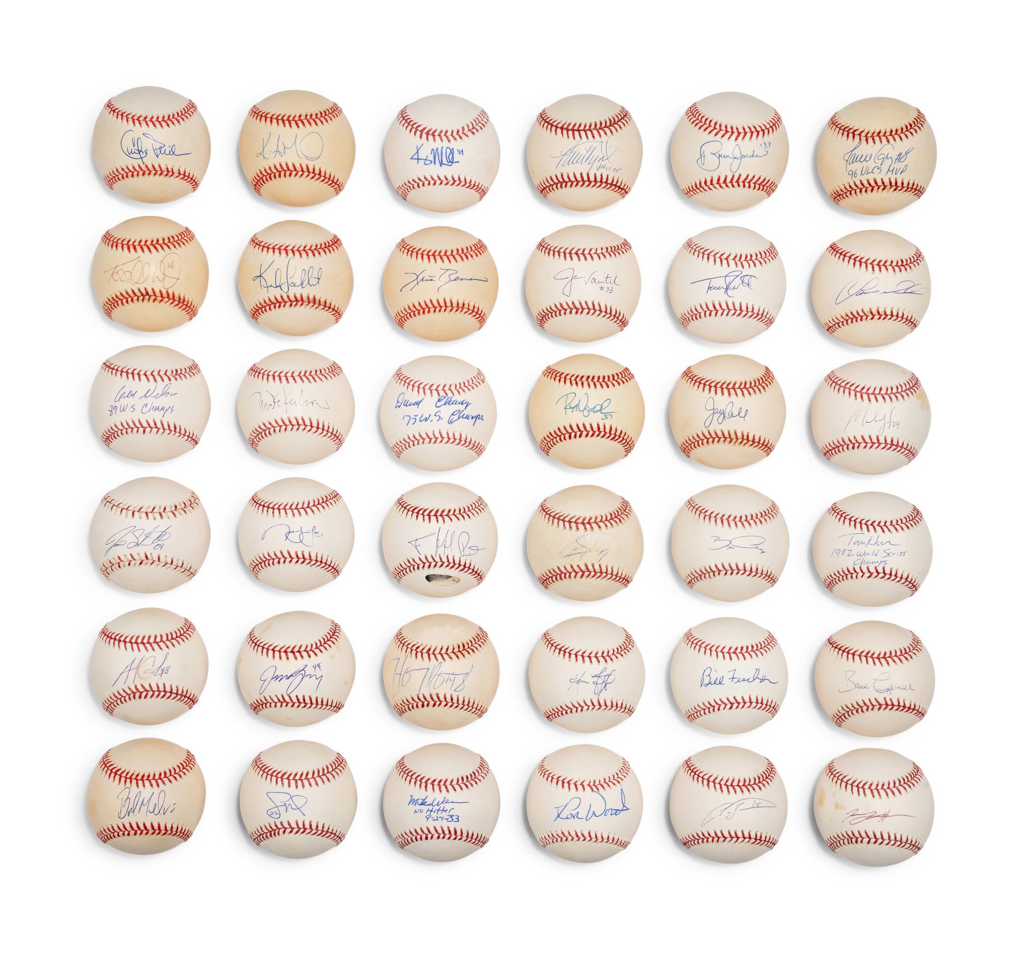 Bases Loaded Signed Autograph Baseball Group No. 70