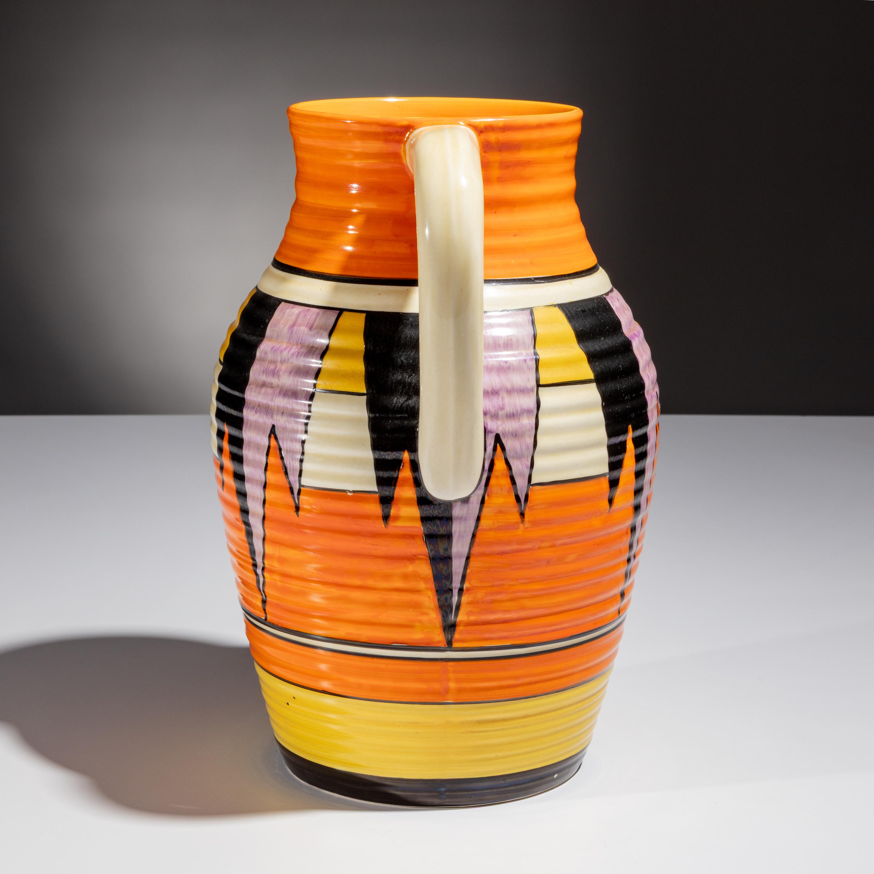 Clarice Cliff (English, 1899–1972) — New Flag pattern Lotus Jug