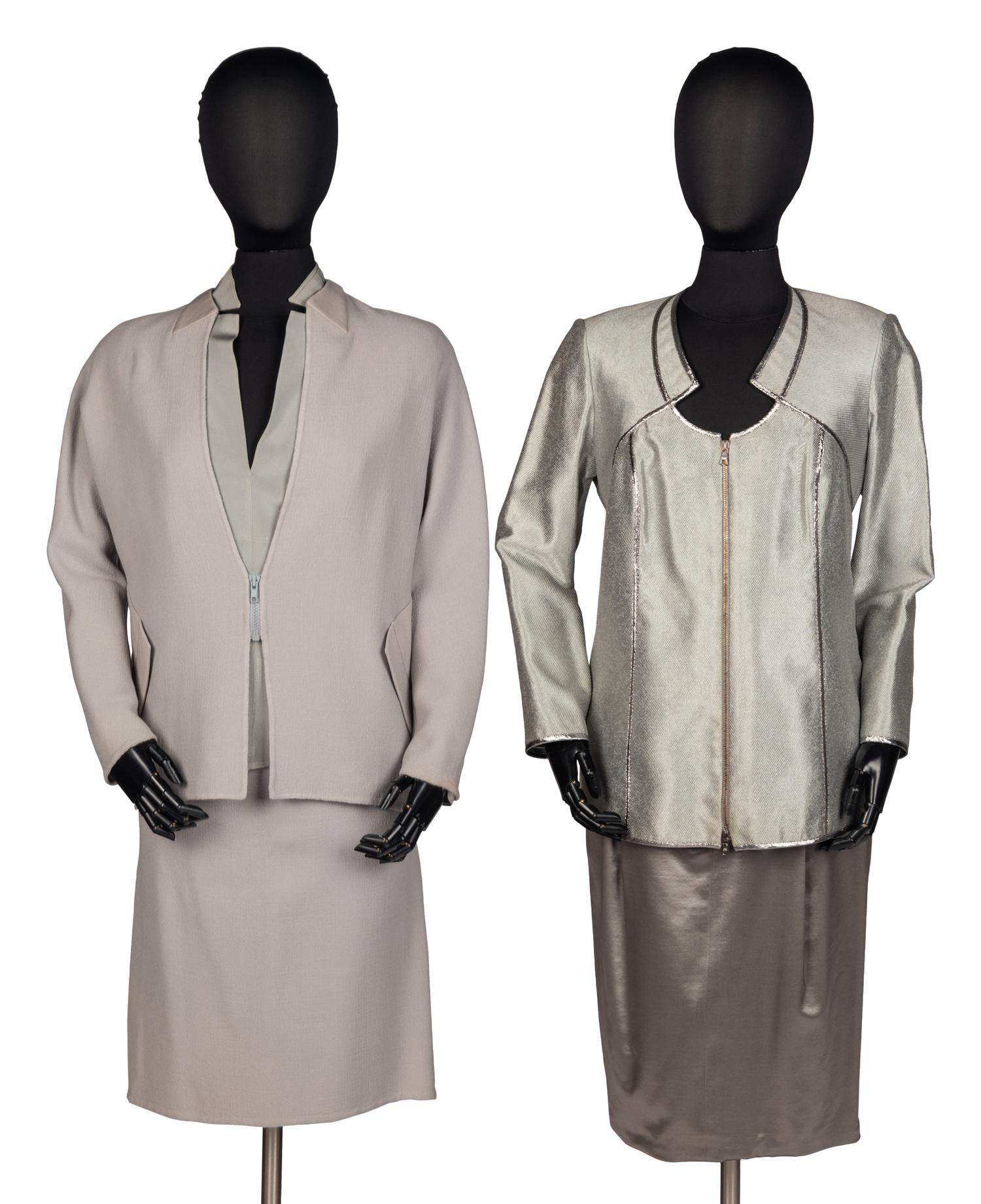 A Skirt Suit, Blouse, and Jacket by Geoffrey Beene