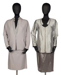 A Skirt Suit, Blouse, and Jacket by Geoffrey Beene
