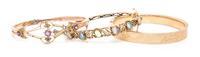 A Collection of Gold Bangle Bracelets, 23.40 dwts.