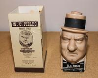 A W.C. Fields Ceramic Bourbon Decanter Height 8 3/4 inches.